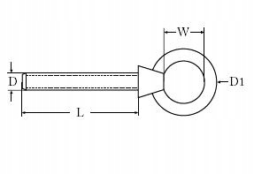 UCHO POKŁADOWE NIERDZEWNE ŚRUBA OCZKOWA M8x80 Kod producenta KAT01504-1