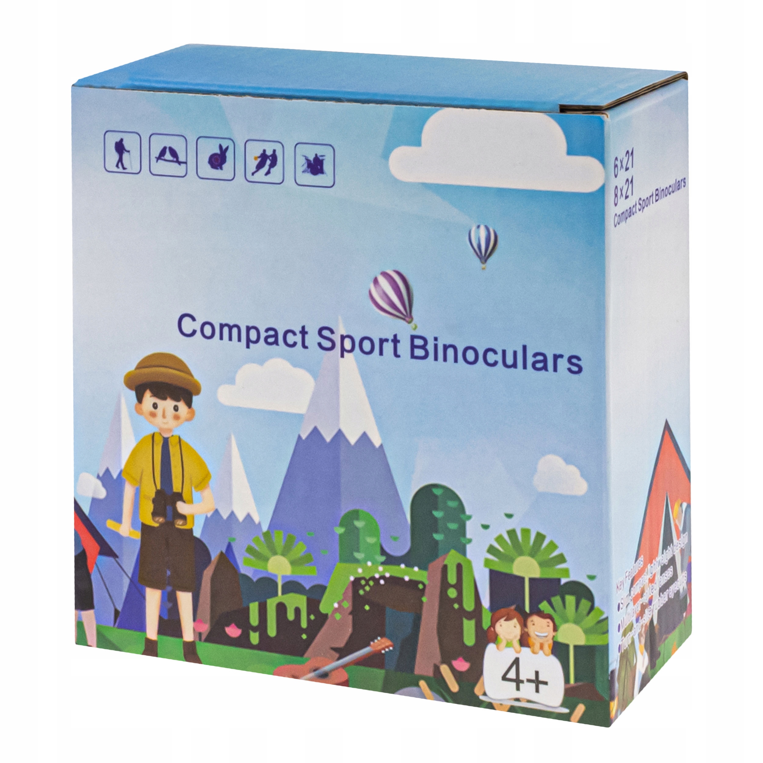 Lornetka dla dzieci click4TOYS 8x21 żółta gumowa (5903772589672