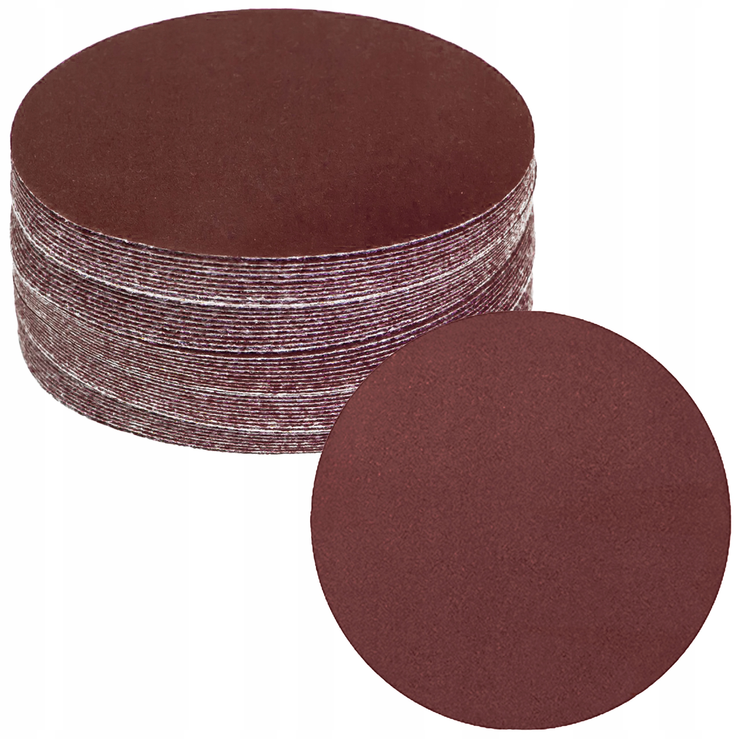 50x KRĄŻKI ŚCIERNE PAPIER ŚCIERNY 125mm SAMOPRZYLEPNE NA DYSK NA RZEP P240
