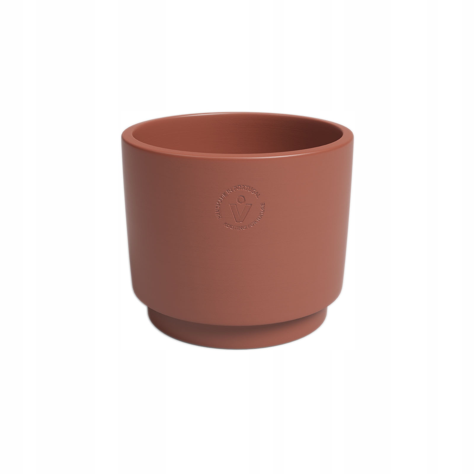 

terakotowy pomarańcz brąz doniczka Echo ceramiczna