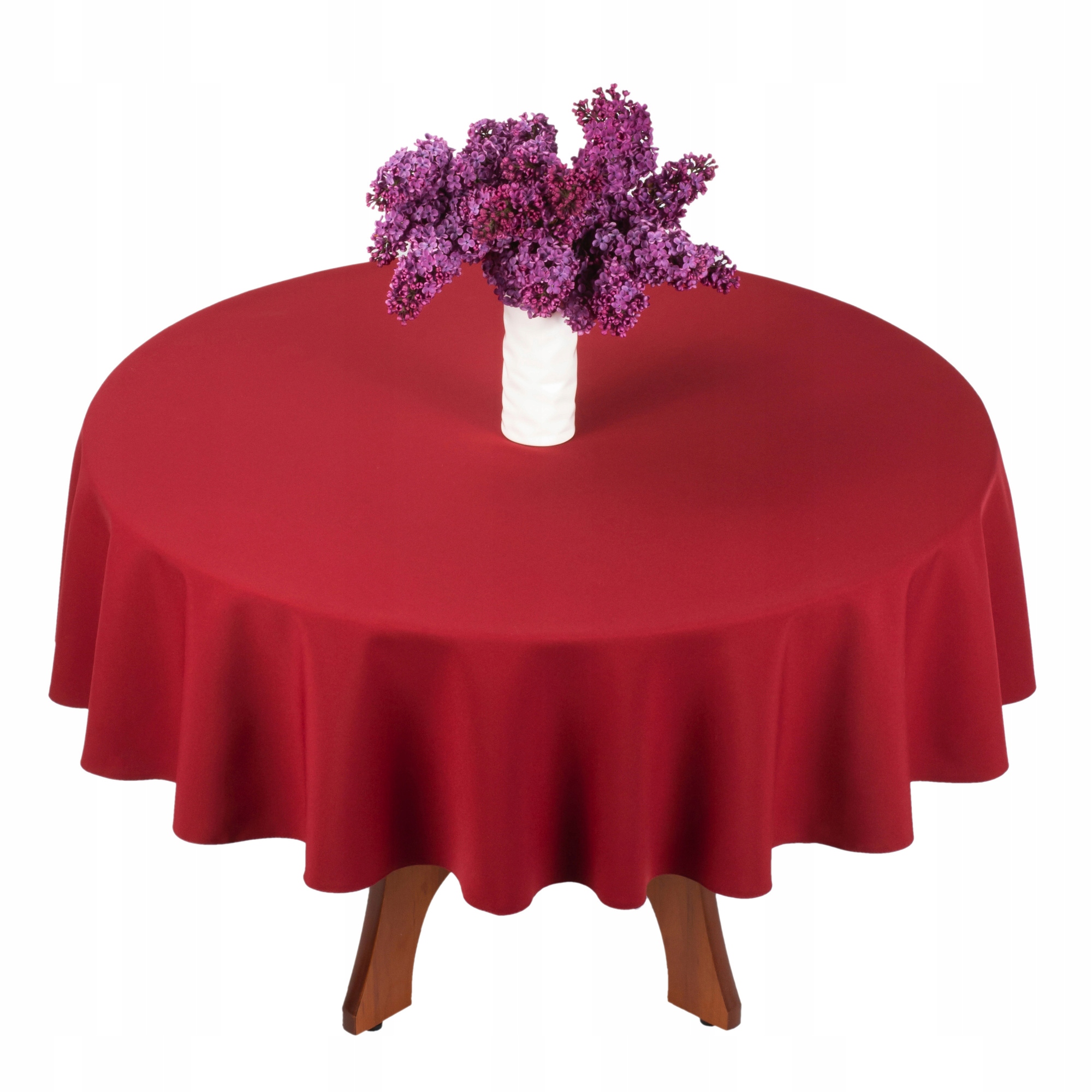 ELEGANCKI GŁADKI OWALNY OBRUS OWAL BORDOWY 140x220