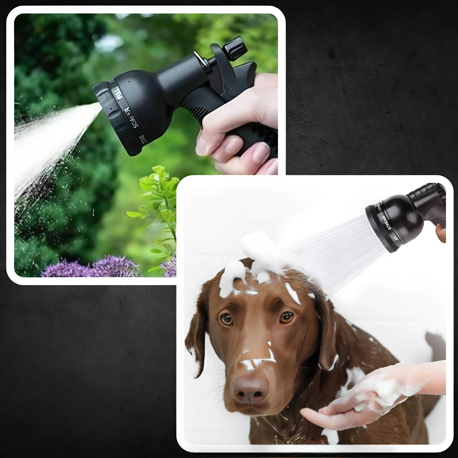 WĄŻ OGRODOWY MOCNY ROZCIĄGLIWY 45m + PISTOLET Zraszacz + ZŁĄCZKI + UCHWYT Średnica 12 mm