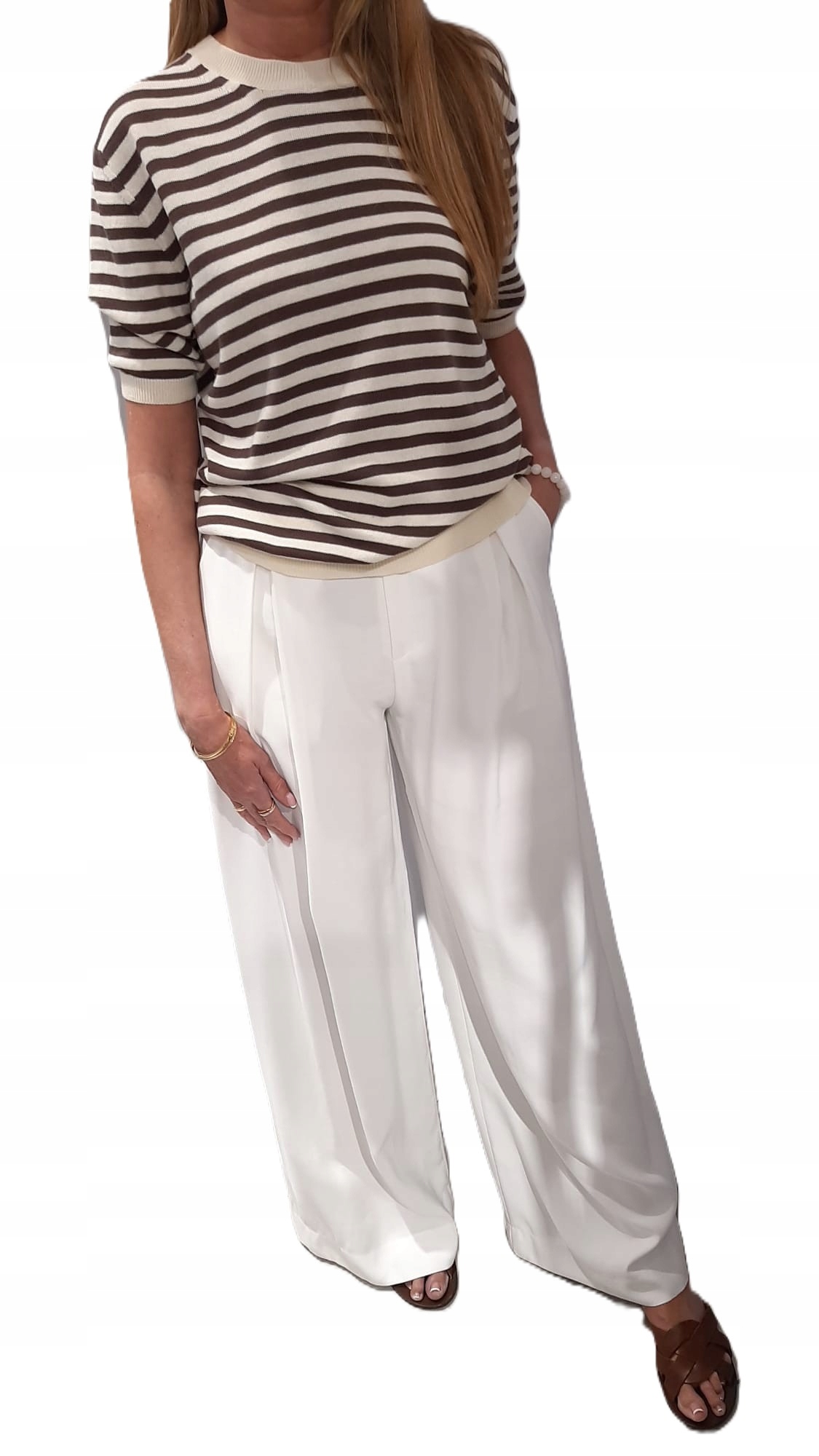 Cocomore Široké kalhoty Maxi Bílé 38/M New