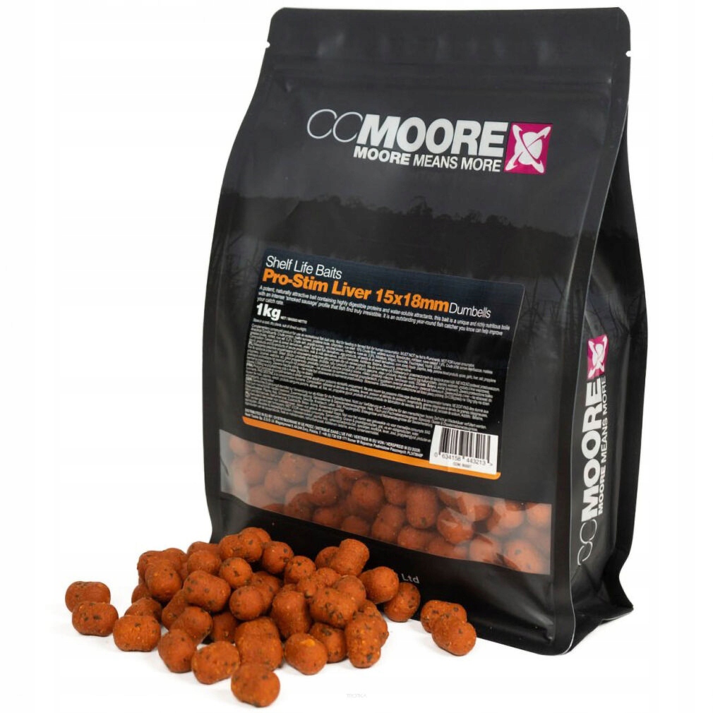 Kulki Proteinowe CC Moore Pro-Stim Liver Dumbells 15x18mm 5kg na karpia