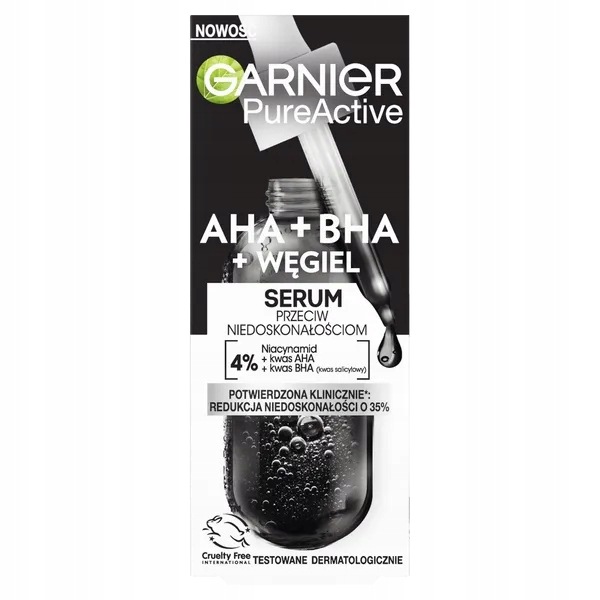 Garnier Pure Active, pleťové sérum proti nedokonalostem, Aha Bha