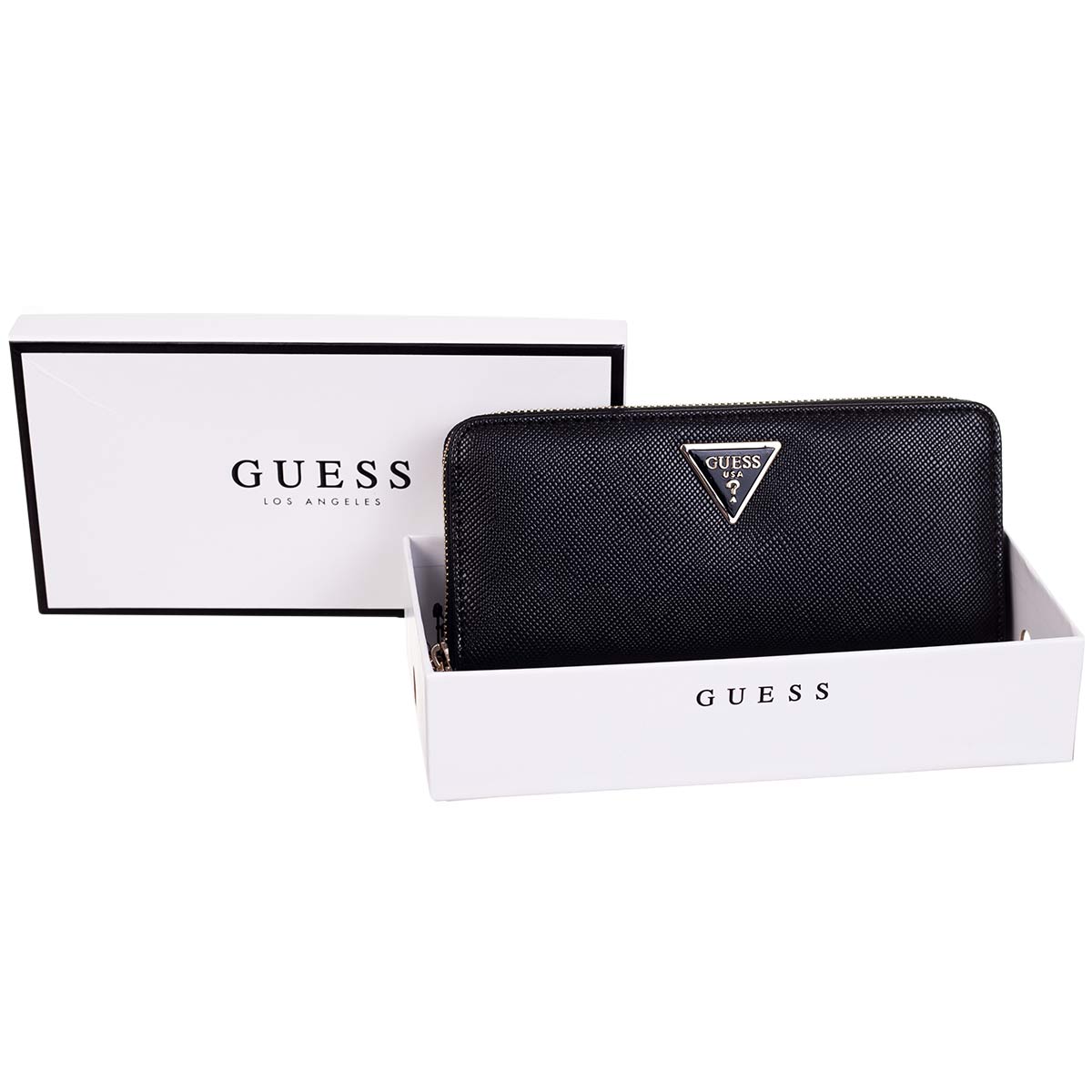 

Guess Portfel Damski Laurel Slg Large Zip Black