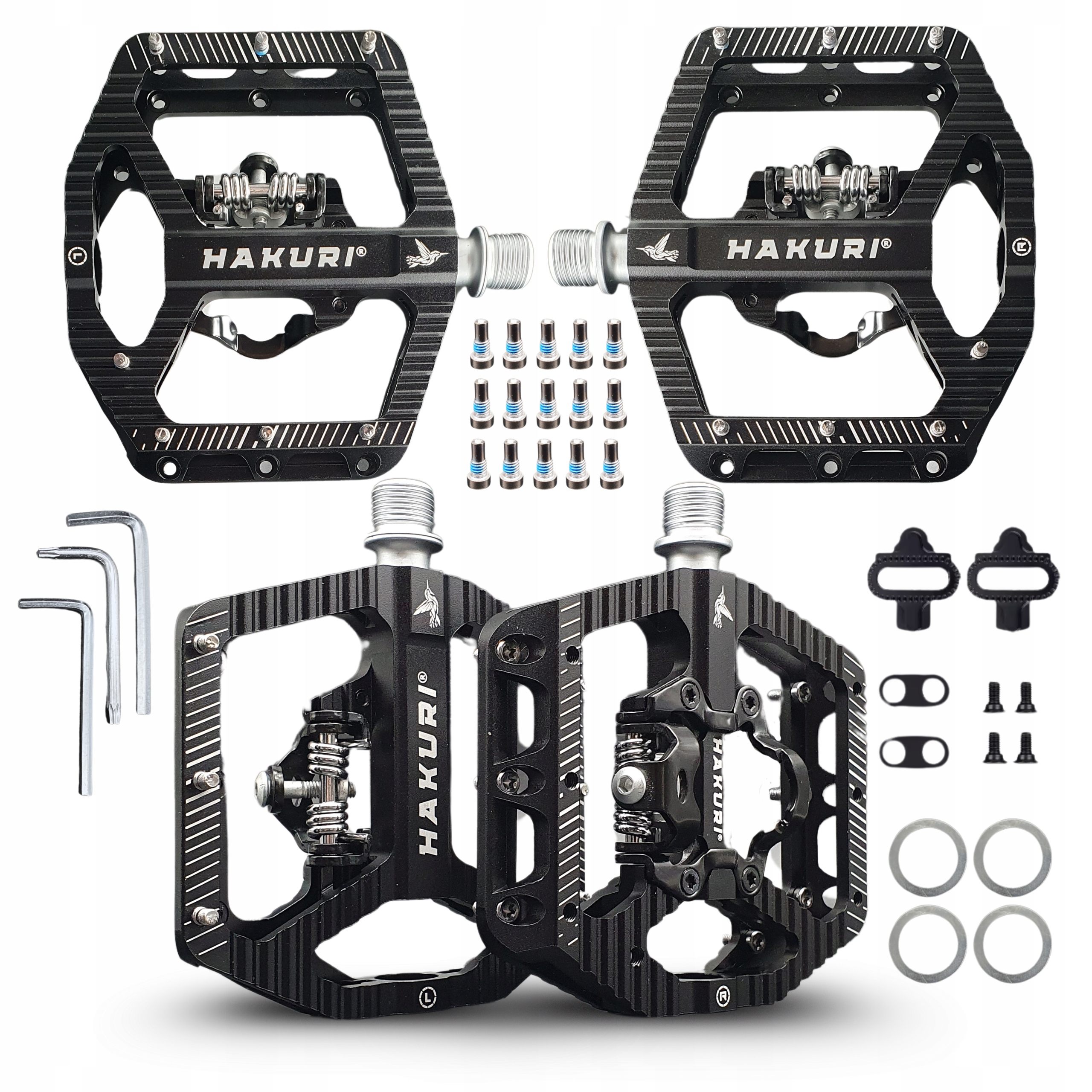 Dvoufunkční zasouvací pedály na kolo Spd s plošinovými kolíky a bloky