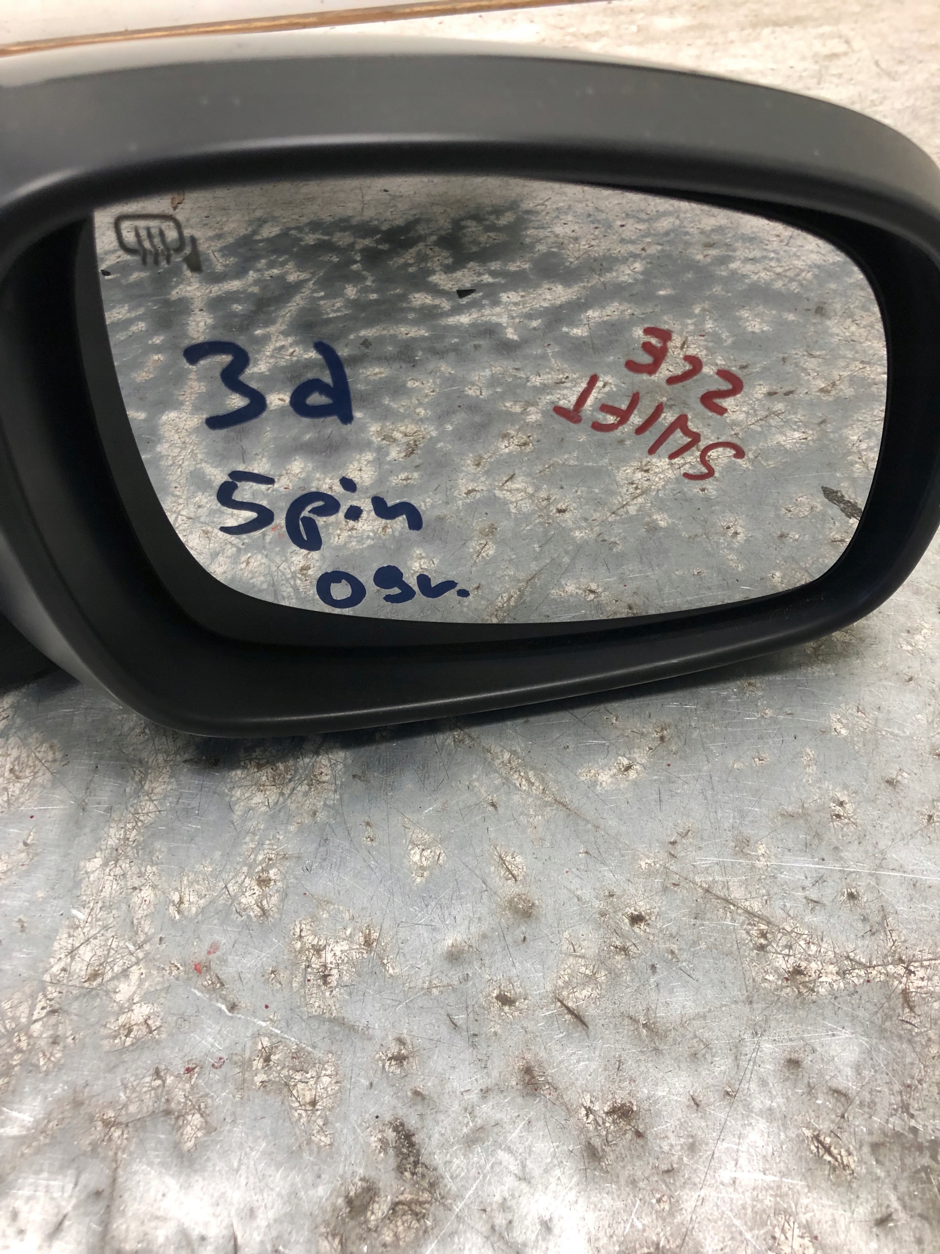 mirror right 5 PIN SUZUKI SWIFT IV MK6 3D ZCE