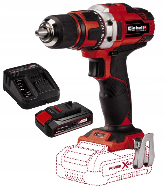 Einhell Aku Vrtačka Te-cd 18/40 Li Sada Akumulátor 2,5 Ah Pxc 18V