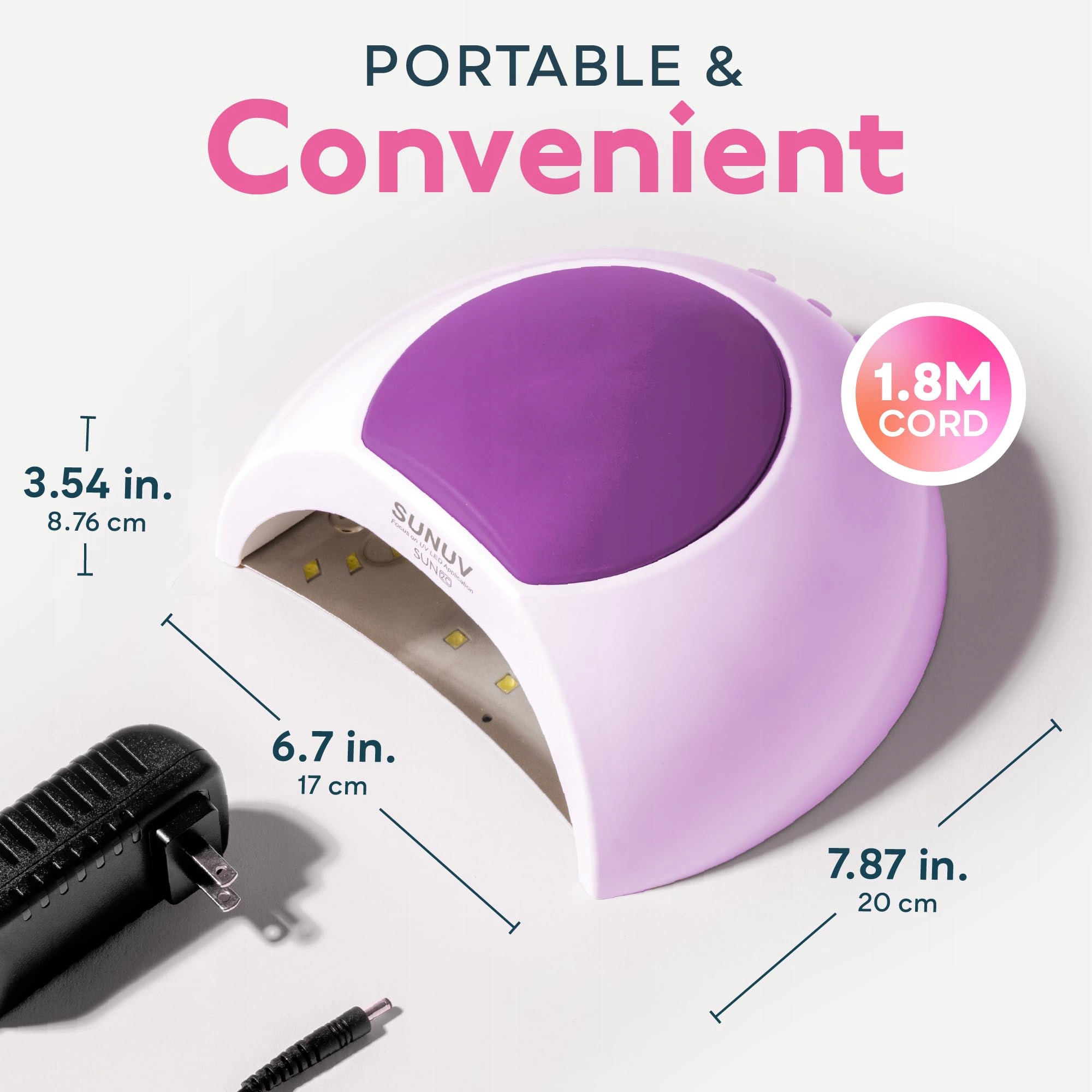 SUNUV SUN2C Lampa UV LED Do Paznokci Z Timerem I Sensorem Dla Kobiet — miniatura 7