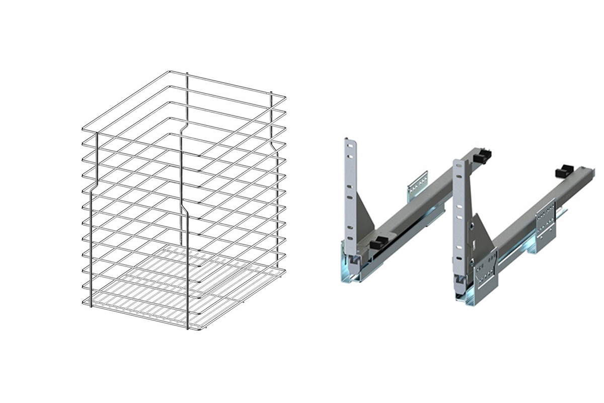 Kôš Cargo do spodnej skrinky 50 cm 500 Chróm 1p push tip-on Rejs s plným výsuvom