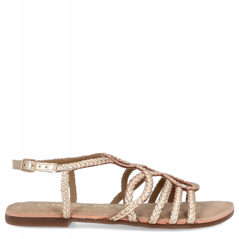 Kožené ploché sandálky Gioseppo 71746 Zlaté 38