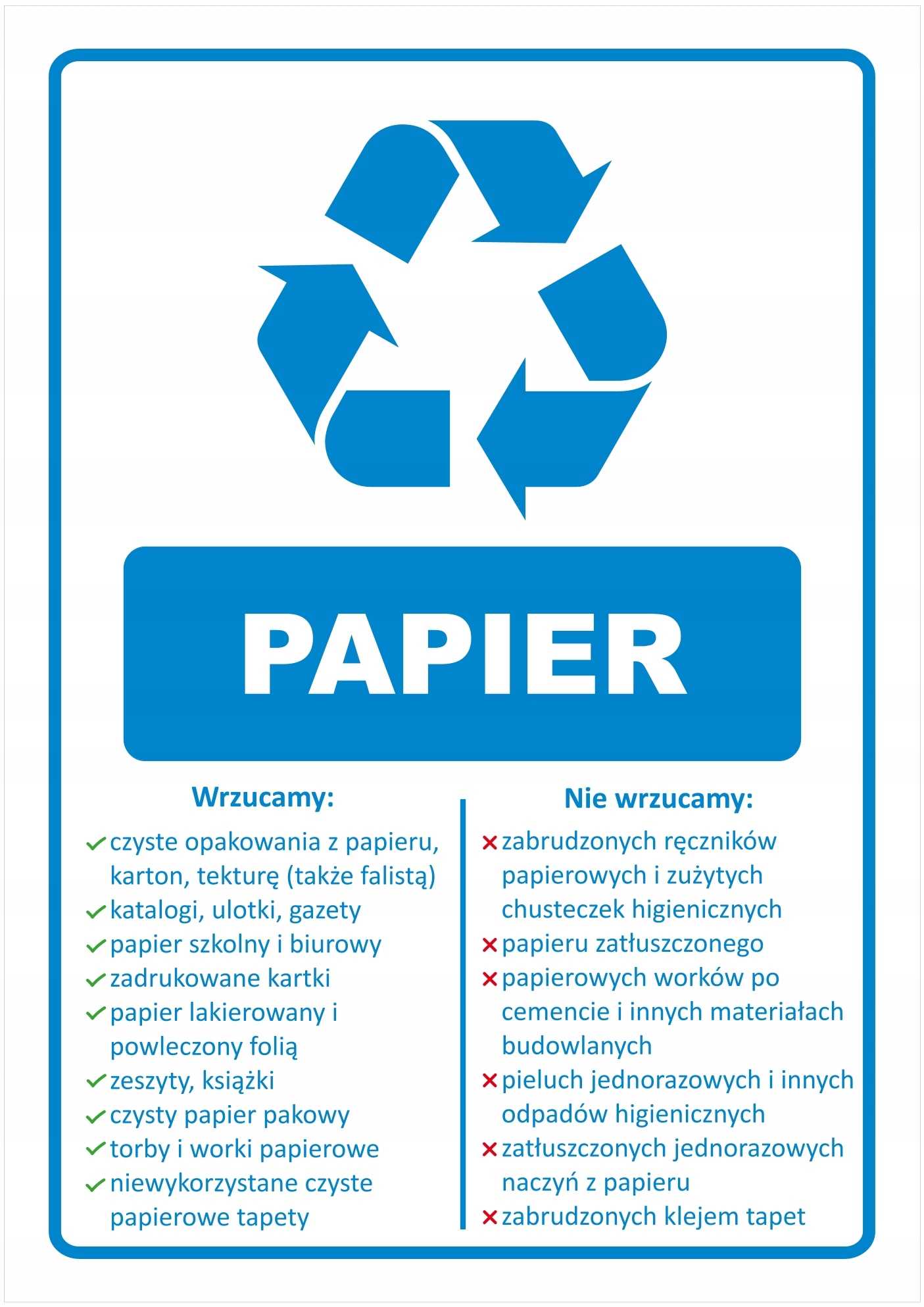 

Naklejka Recykling ~A4 Papier folia wodoodporna