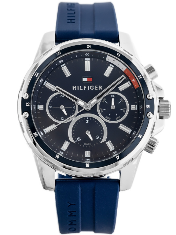 Zegarek Męski Tommy Hilfiger 1791791 Niebieski Datownik Box Dla Chłopaka