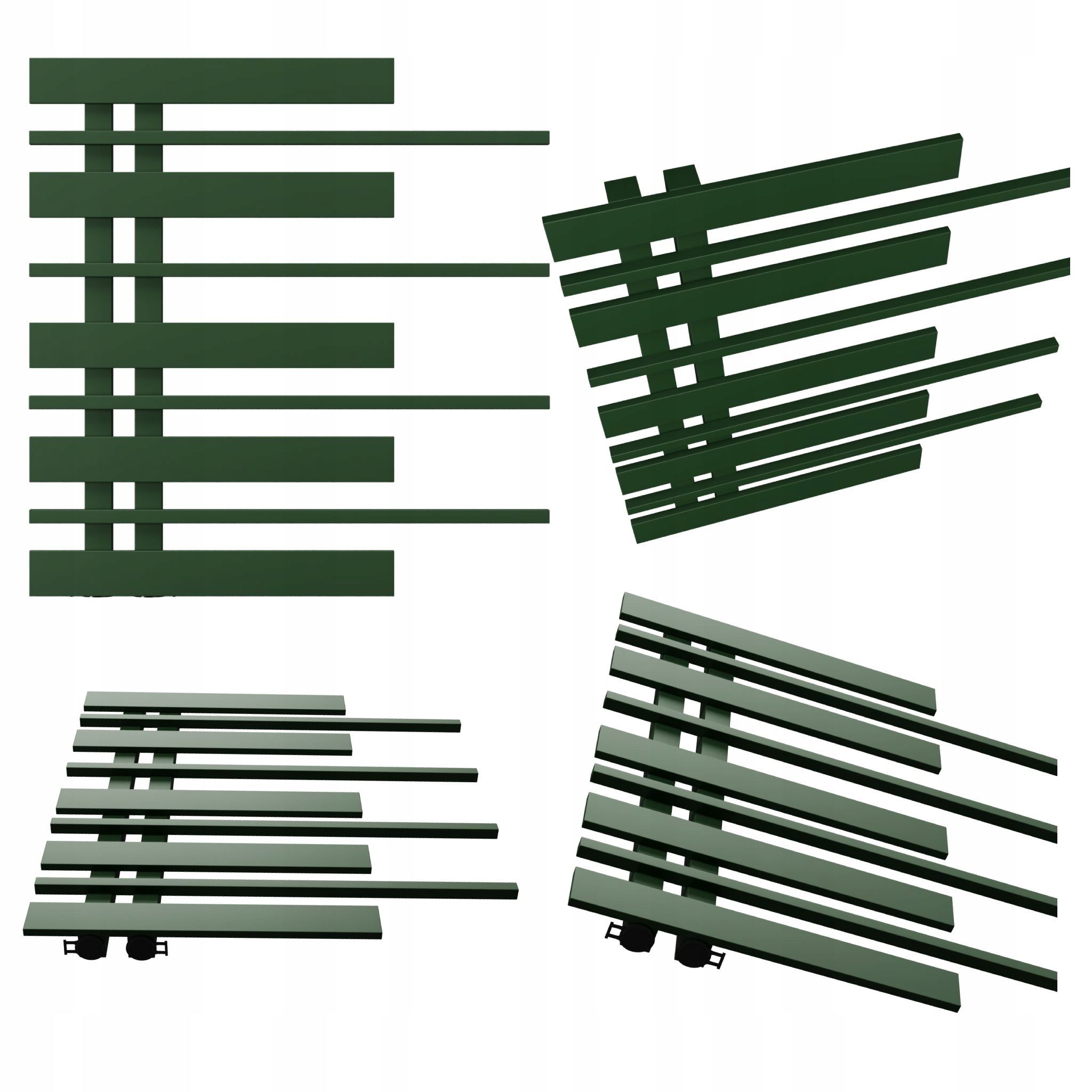 Koupelnový radiátor Pianino 585x570 Zeleň Levý