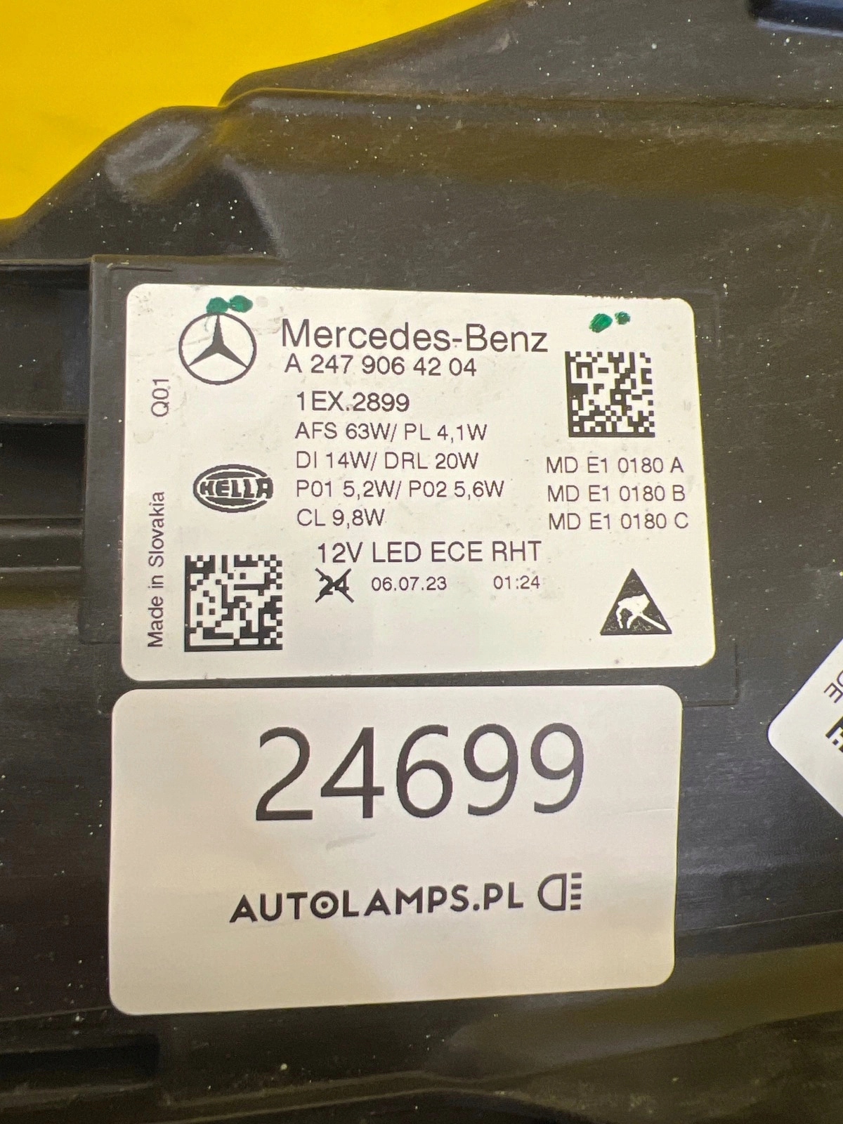 light right Mercedes GLA W247 Full Led A2479064204
