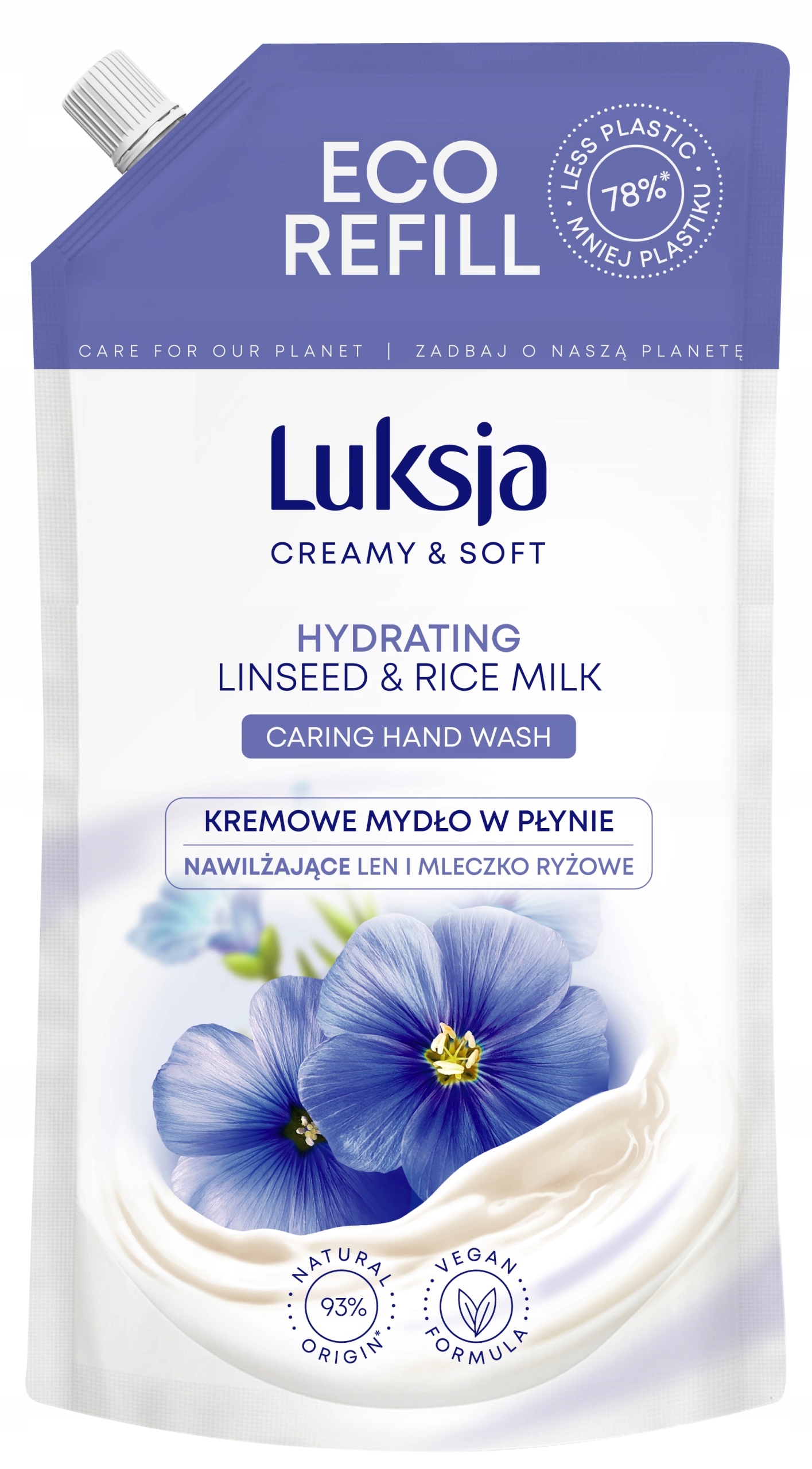 

Mydło W Płynie 900ML Len Mleczko Ryżowe Luksja
