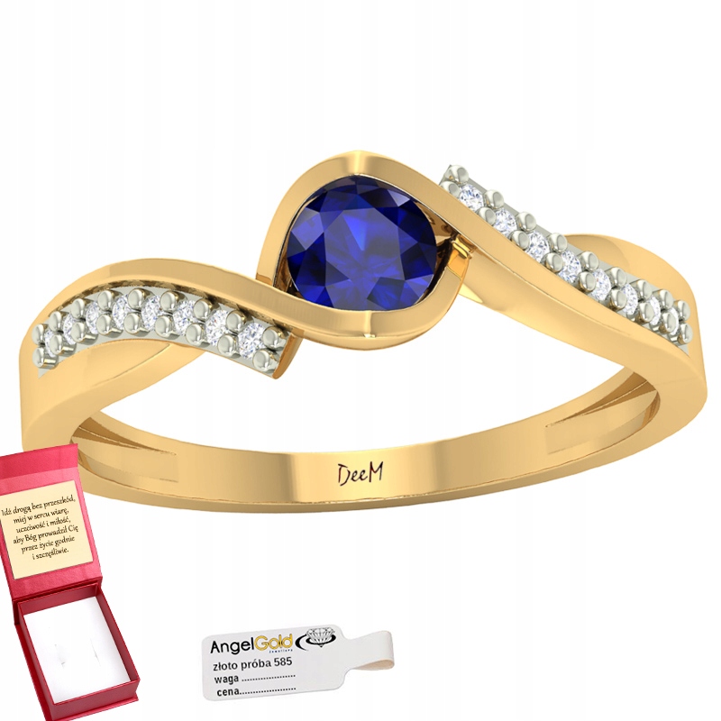 Prstýnek Ze Zlata, Safír, Zlato 585