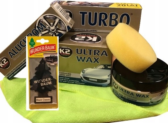 Wosk K2 +pasta do felg + ścierka+ pasta Turbo K2