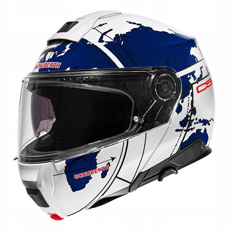 Motocyklová prilba s čeľusťou Schuberth C5 Ece Globe Blue modrá Darčeky