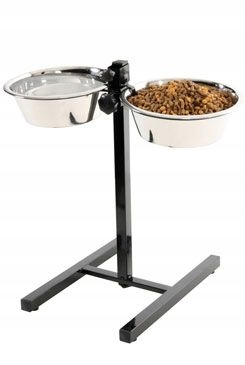 Miska nerez stojan nastavitelný+2 misky pes 2,5l Zolux
