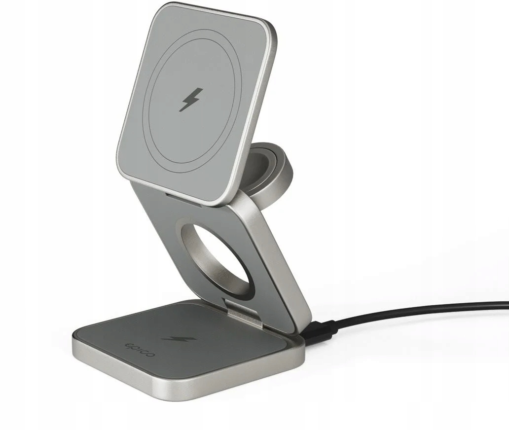 MagSafe bezdrátová nabíječka Epico UltraBase EF45 3v1 titanová