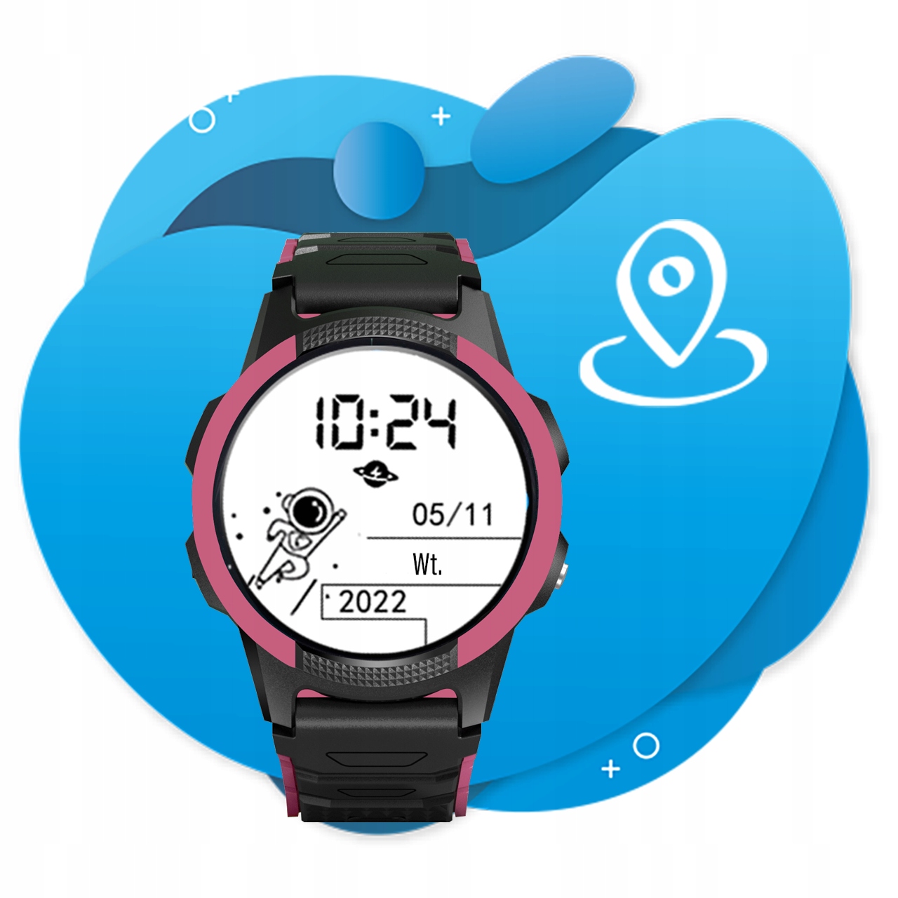 Smartwatch Zegarek CALMEAN Hoop 4G GPS IP67 rowy + EBOOK Marka CALMEAN