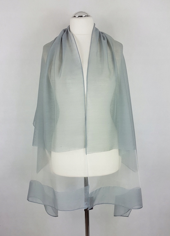 129 Elegancki SZAL na sukienkę SZARY Marka inna