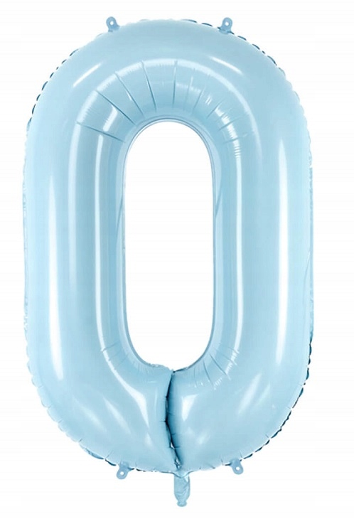 Balon Foliowy Niebieski Cyfra 0 Urodziny 86 cm
