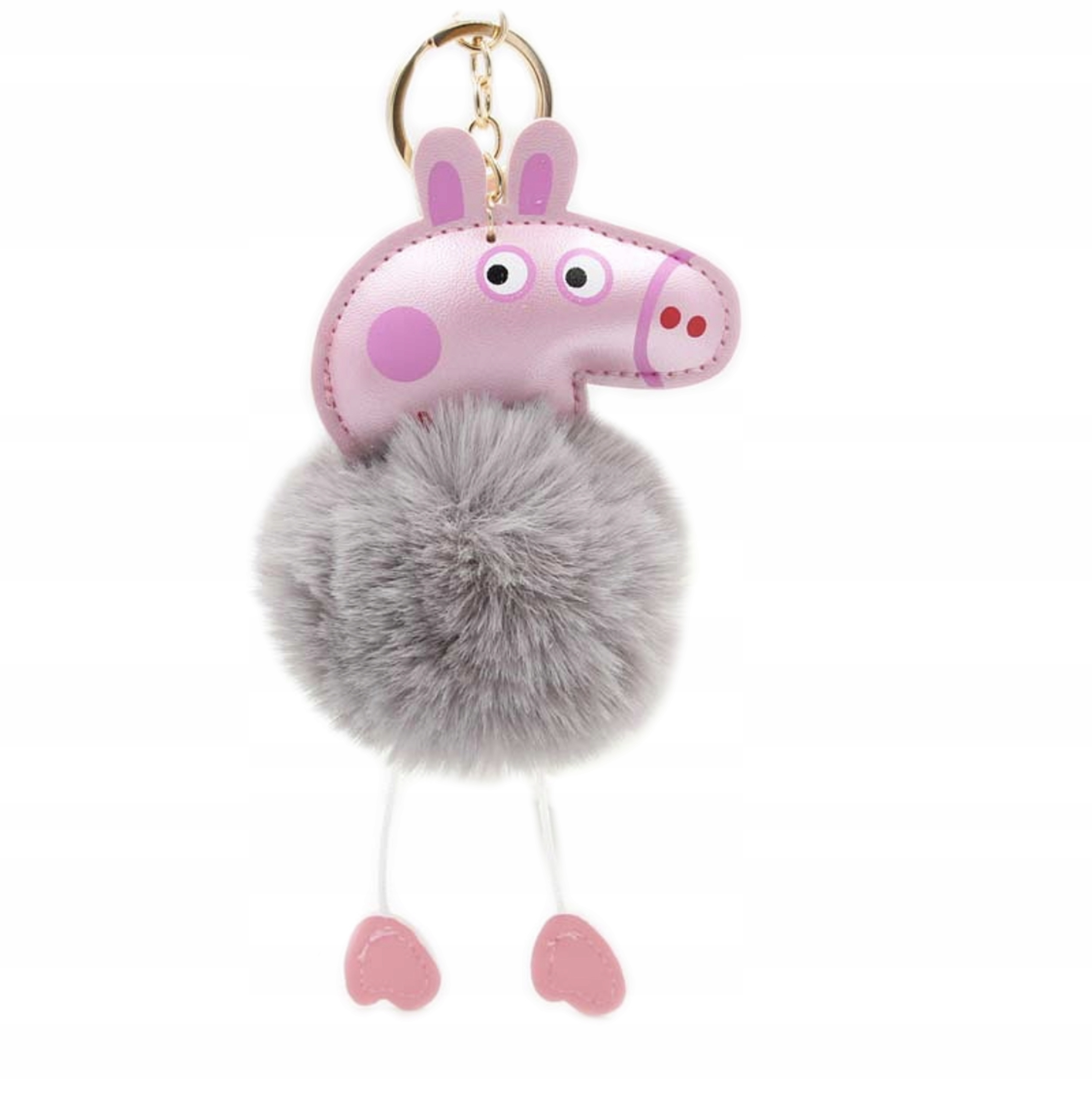 BRELOK POMPON ŚWINKA ZAWIESZKA KEYCHAIN FUTERKO Płeć uniseks