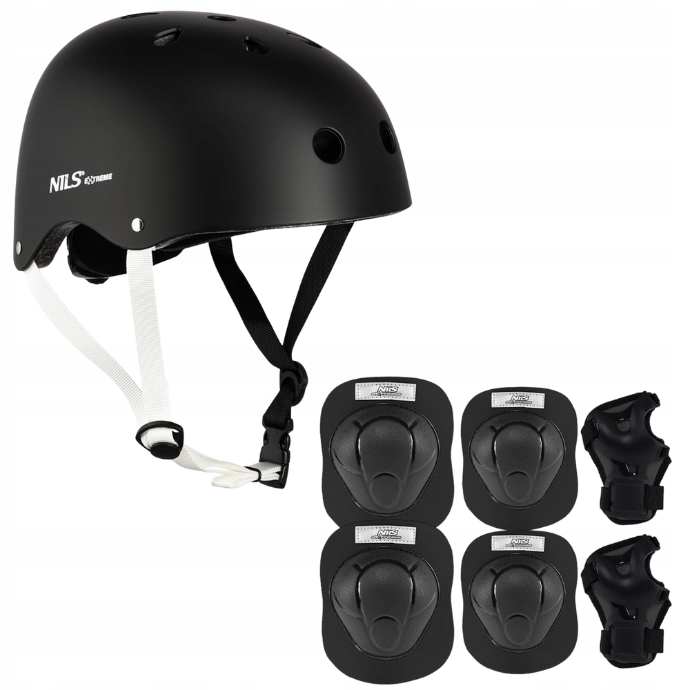 Kask Z Regulacją Orzeszek Ochraniacze Zestaw Na Rolki Rower Deskorolkę S