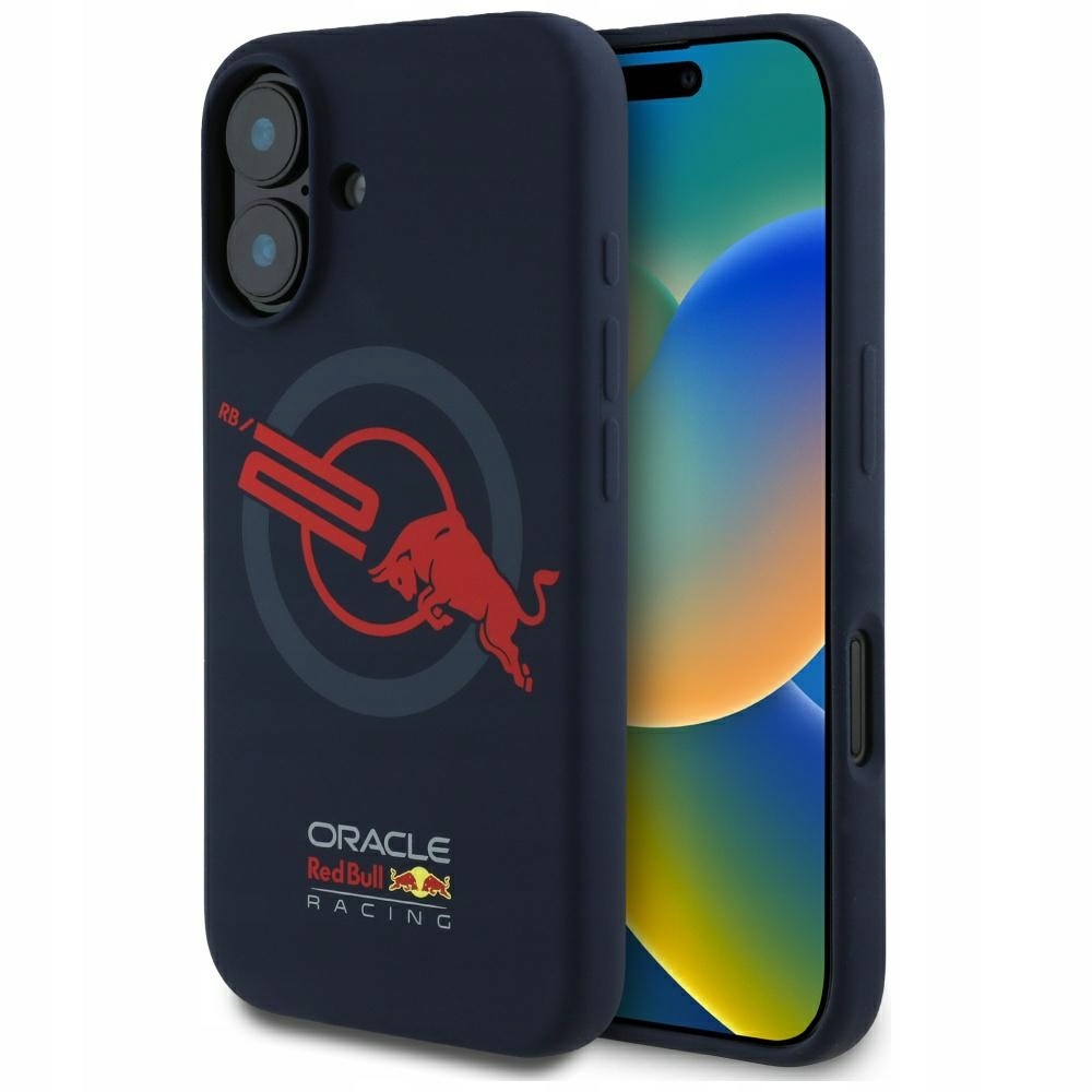 Pouzdro Red Bull Hc Silicone ORBR20 Logo Red Lining pro iPhone 16 MagSafe červené