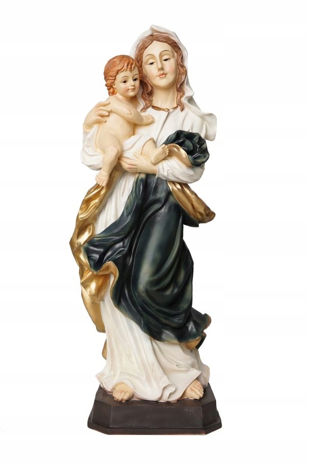 Figurka Panna Mária Madona s dieťaťom – farba: modro-biela – výška 65 cm