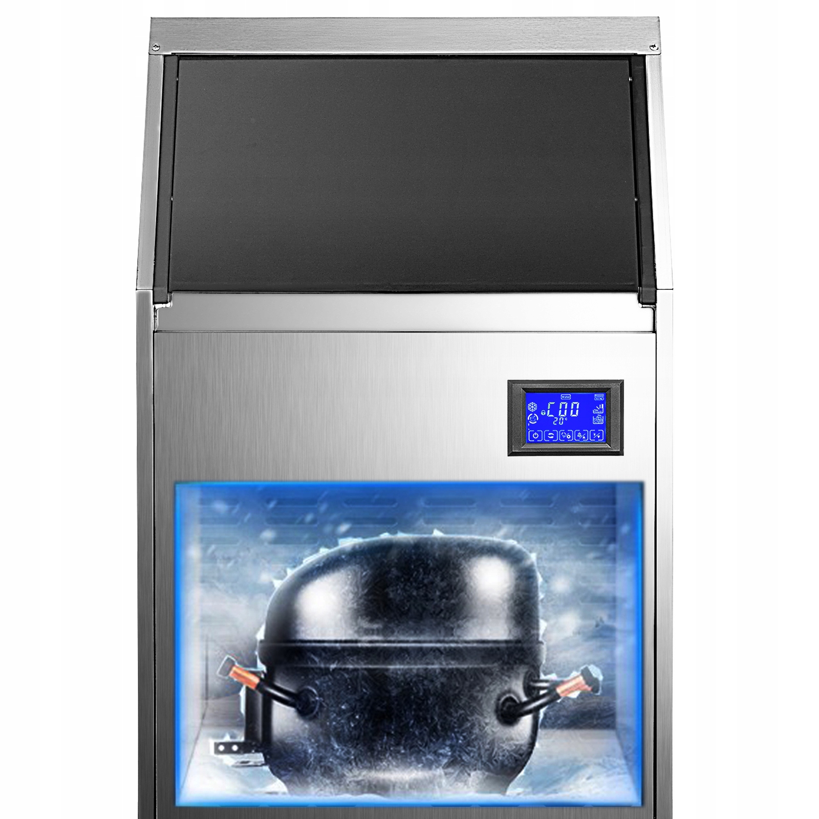 VEVOR Maszyna do Lodu 50KG z Pompa Odwadniająca Moc 250 W