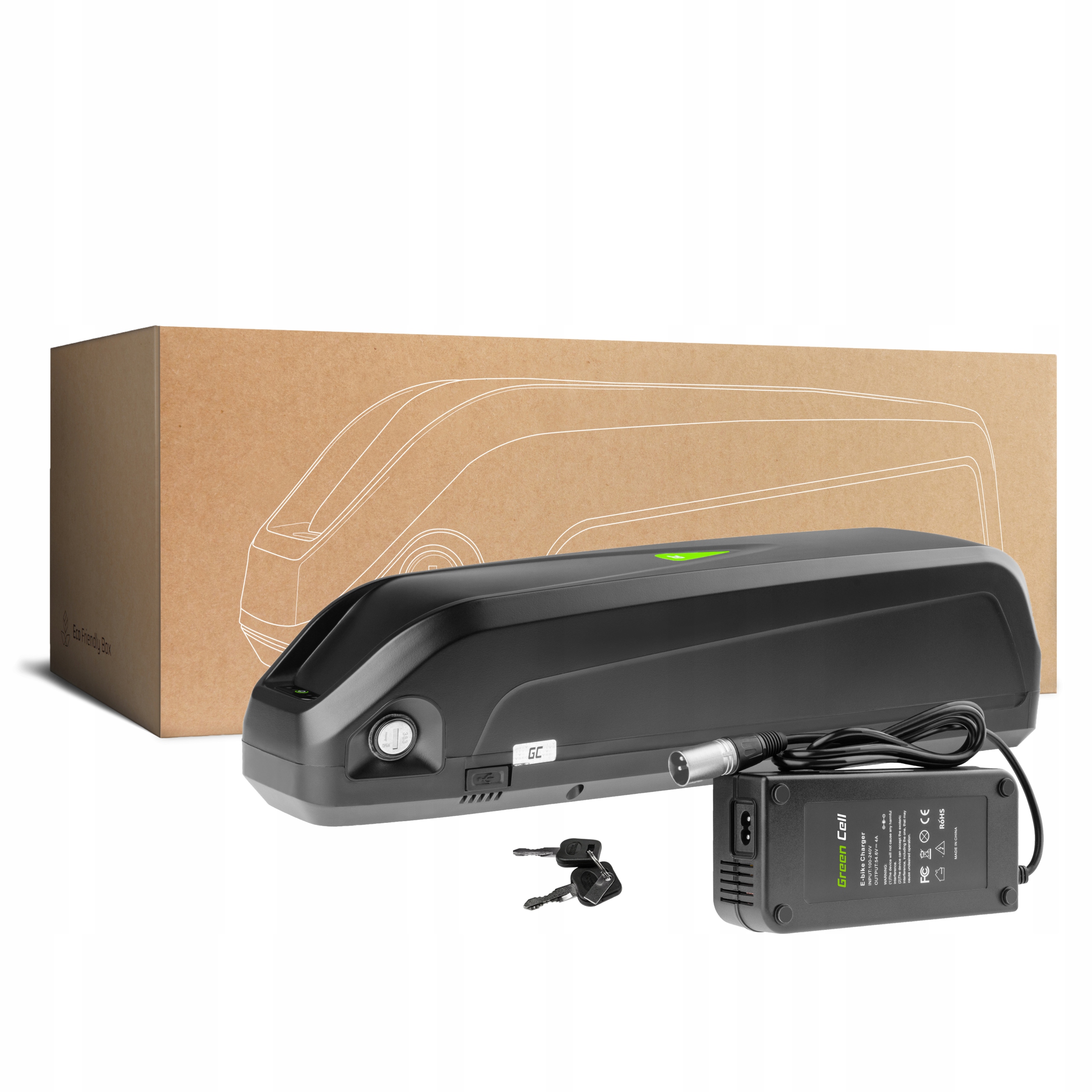 Bateria Do Roweru Elektrycznego 48V E-bike 14.5AH 696WH Bidonowa Ładowarka