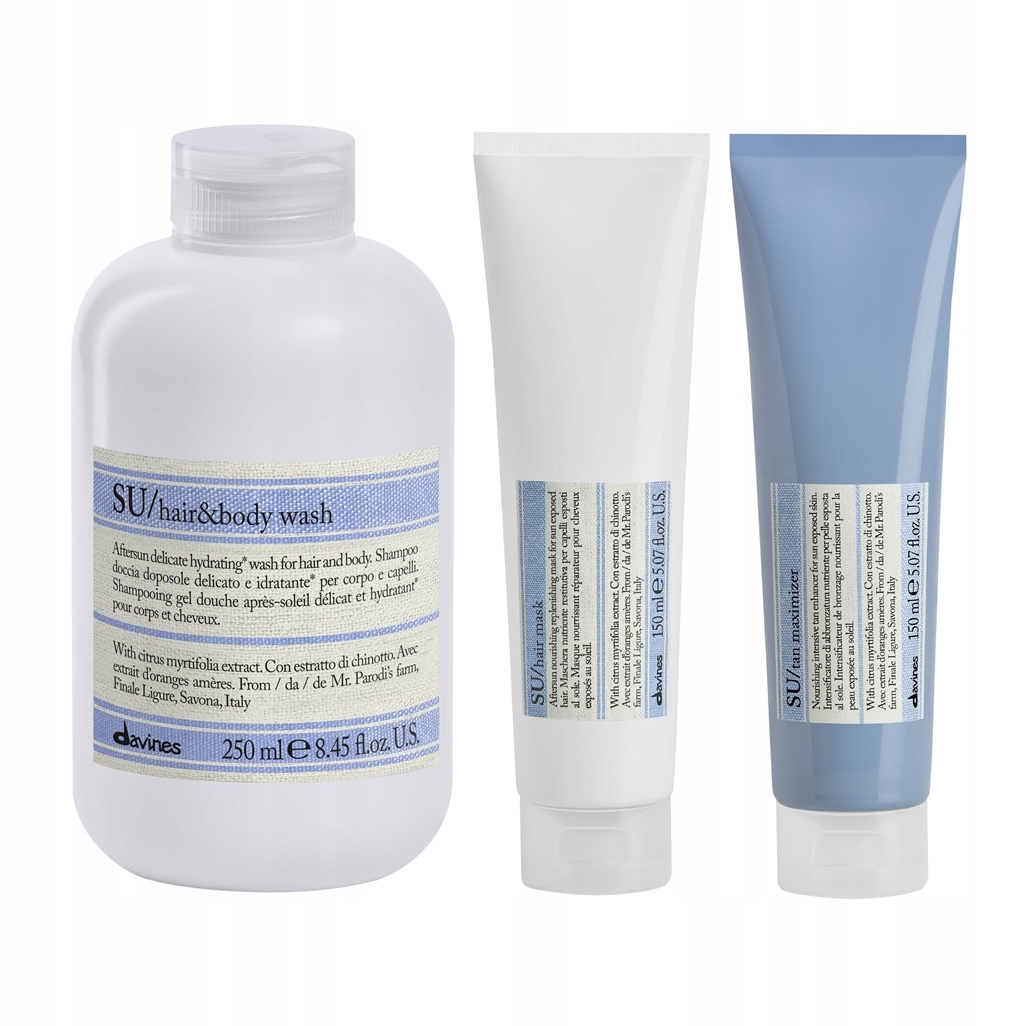 Davines Su šampon na vlasy a tělo 250ml Su maska 150 Ml posilující balzám 150 Ml