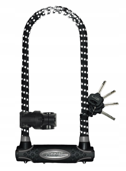 U-lock ze stali hartowanej Reflective Masterlock 8195 na rower
