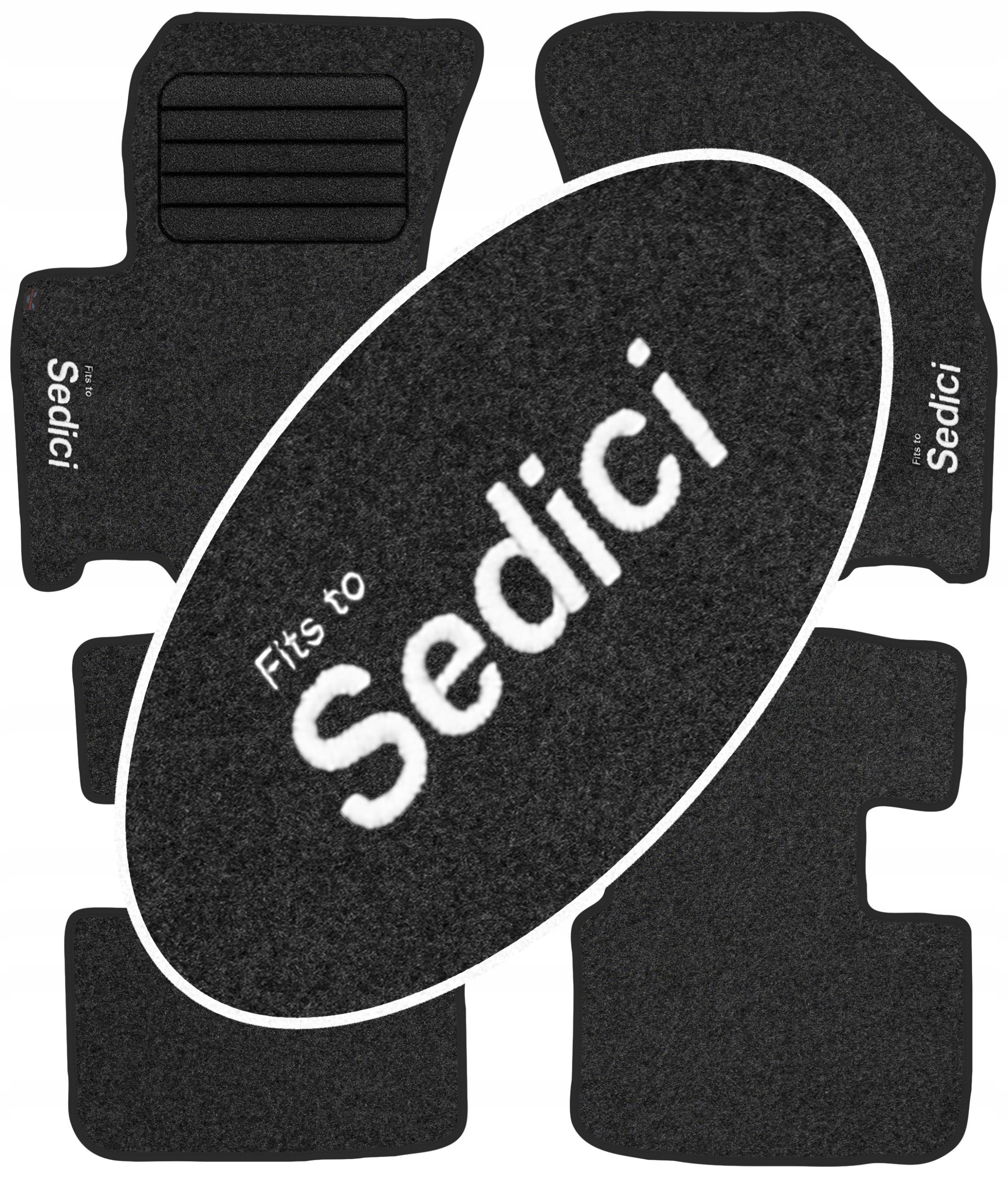 

Fiat Sedici 2006-2014 Welurowe z Napisem
