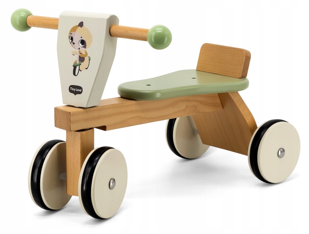 Drewniany Trójkołowy Rowerek Biegowy Boho Chic