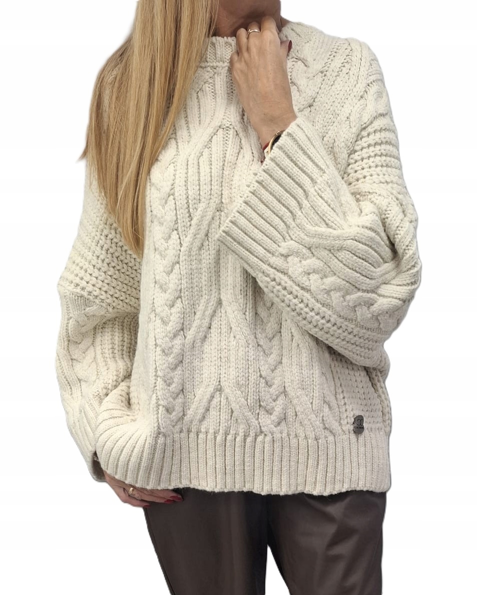 Cocomore Svetr Oversize Bílý Smetanový