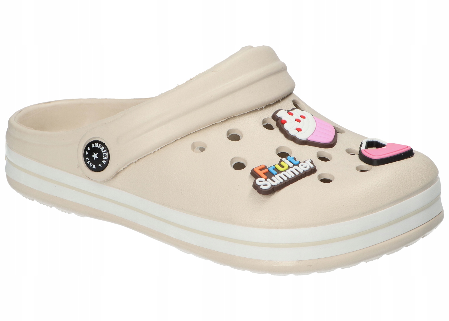 AMERICAN CLUB NH209 KLAPKI CLOGI SANDAŁY PIANKOWE DZIECIĘCE CLOGS BEŻOWE