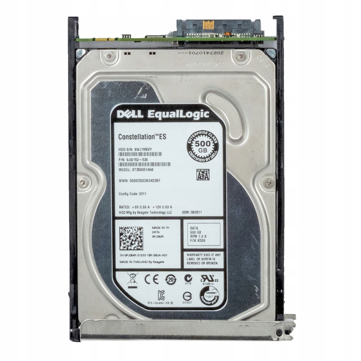 Dell 0PJ0MR 0949526-02 500GB 7.2K 32MB Sas 3.5'' ST3500514NS