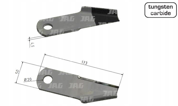 Čepel drtiče, pravá Mws Germany JAG41-0177 87384918