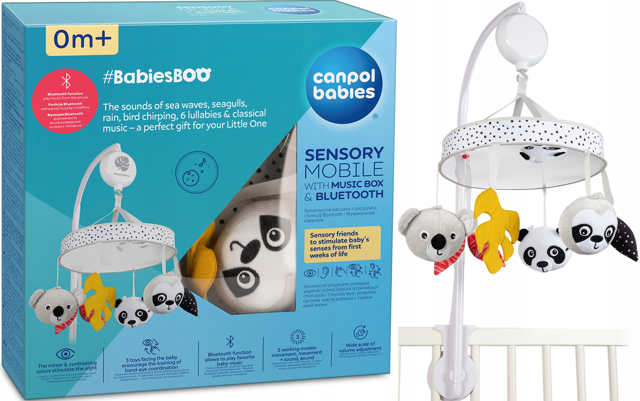Canpol Sensoryczna karuzela z pozytywką/Bluetooth Babies Boo 68/093