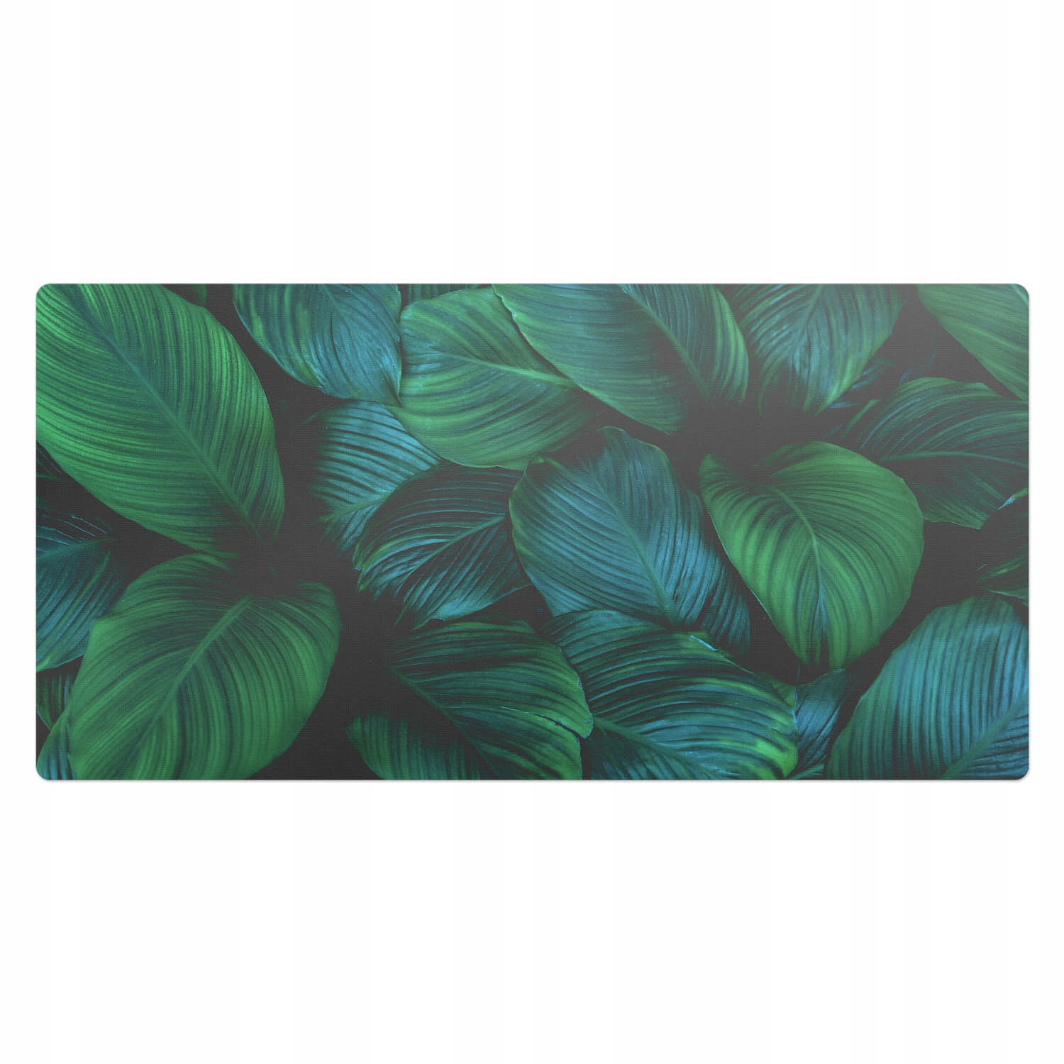 Dekorativní podložka na psací stůl s grafikou Exotické listy ve stylu 100 x 50 cm