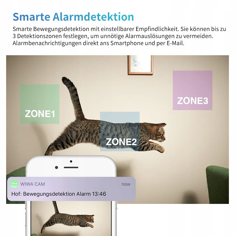 WIWACAM Mini Kamera 4K Ultra HD WiFi Z Nocnym Widzeniem i Czujnikiem Ruchu — miniatura 3