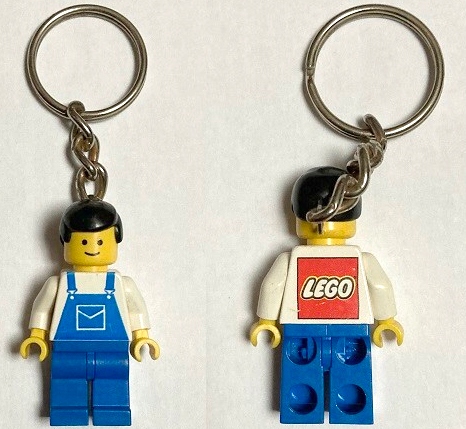 Lego System KC025 Key Chain Town Worker Nový Přívěsek Na Klíče Unikát Z Roku 1984