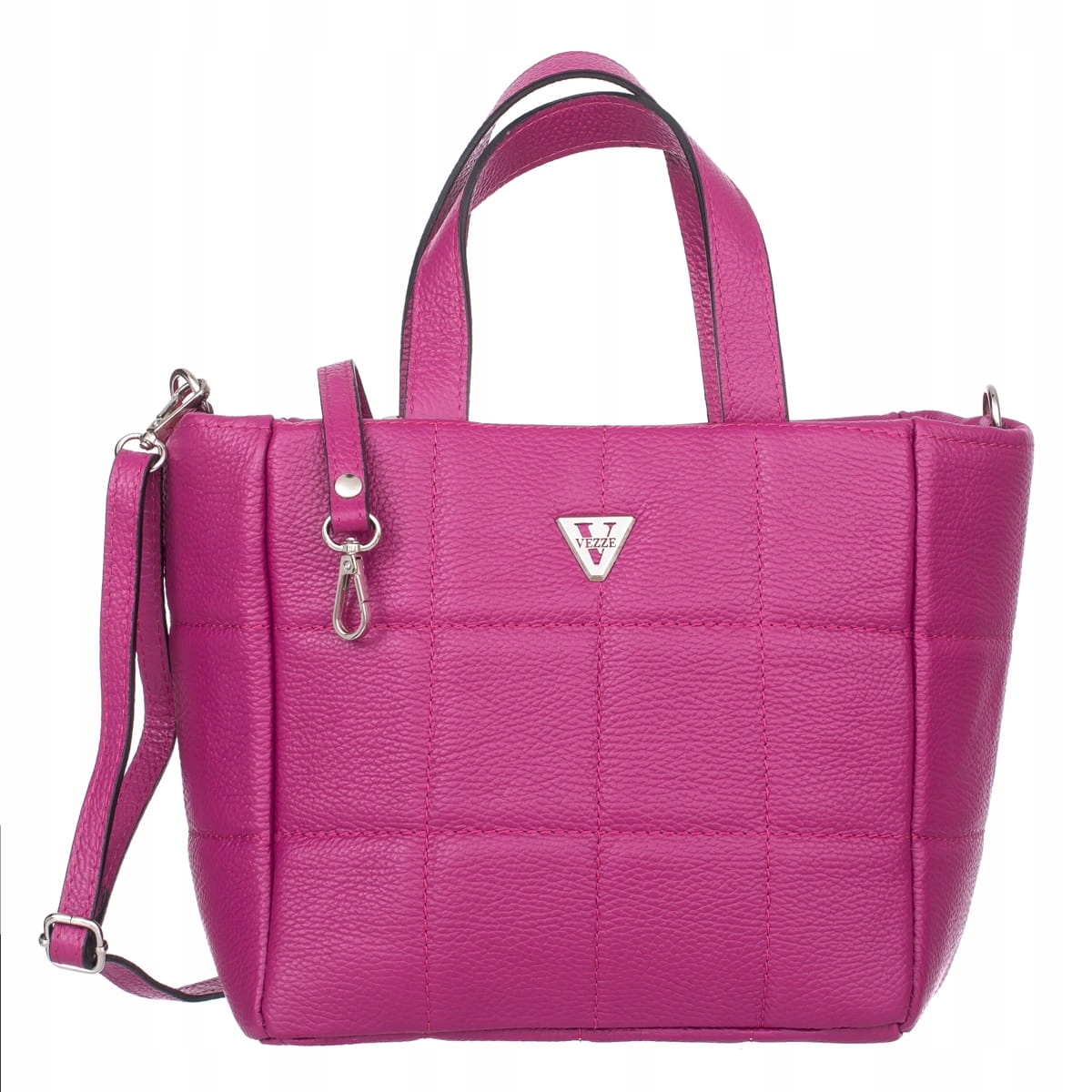 Kožená kabelka Vezze Piatto Fuchsia