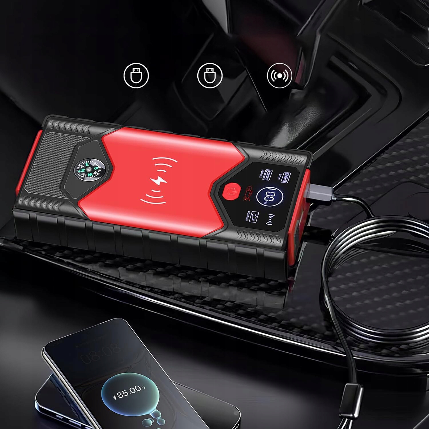 POWERBANK, JUMP START BOOSTER DO SAMOCHODU AWARYJNE ŹRÓDŁO ZASILANIA 20AH Kod producenta JUMP START BOOSTER POWERBANK