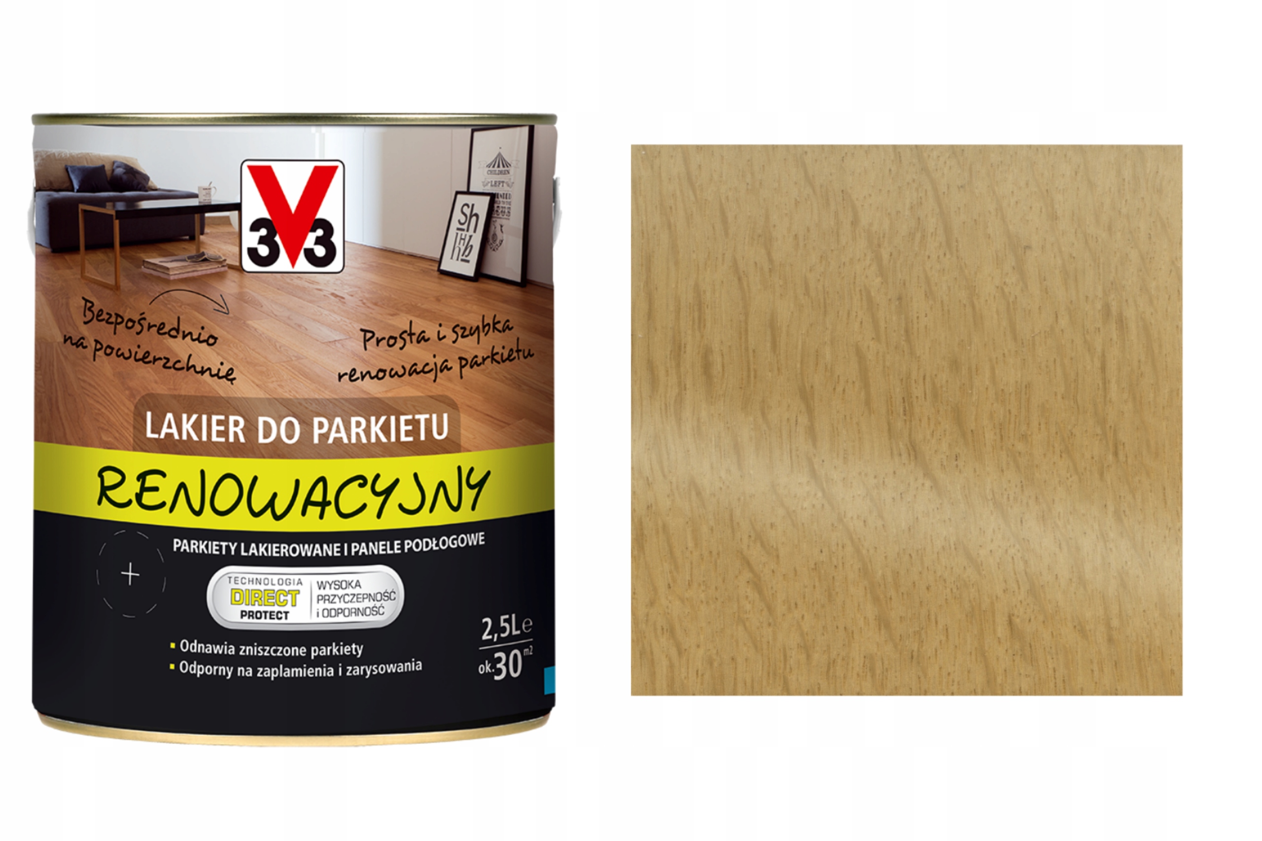 V33 Renovační lak na parkety Satén 2,5 l